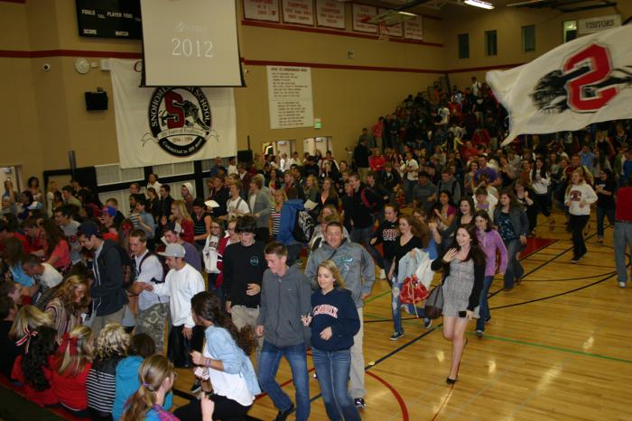 During the Crossover Assembly, the Class of 2013 moved across to the Senior section.